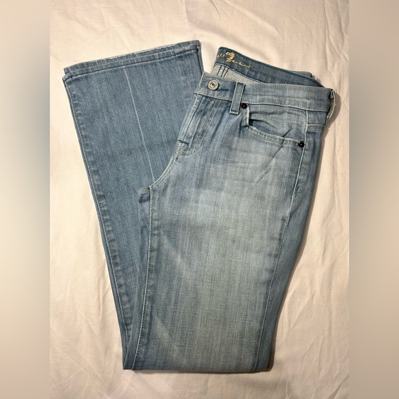7 For All Mankind Denim - 7 for all mankind light blue flip flop bootcut jeans size 26